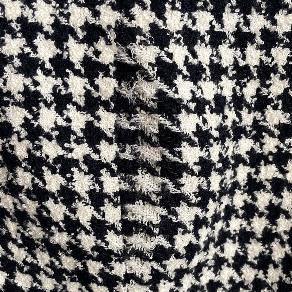 EMMA JAMES Classic Houndstooth Tweed Black and White Blazer 8 - Picture 8 of 16